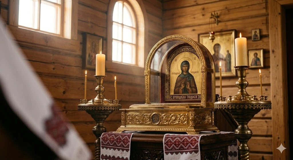Алтарь в деревянной церкви
