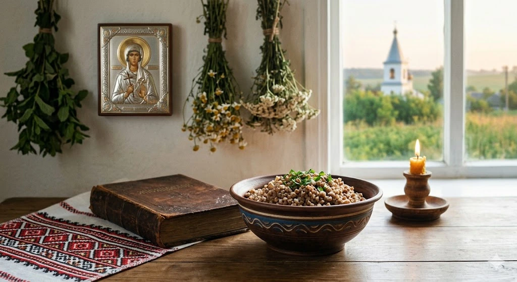 Икона и праздничный стол