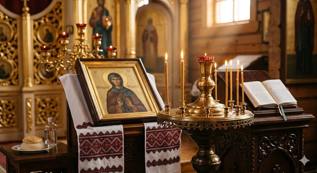 Икона и свечи