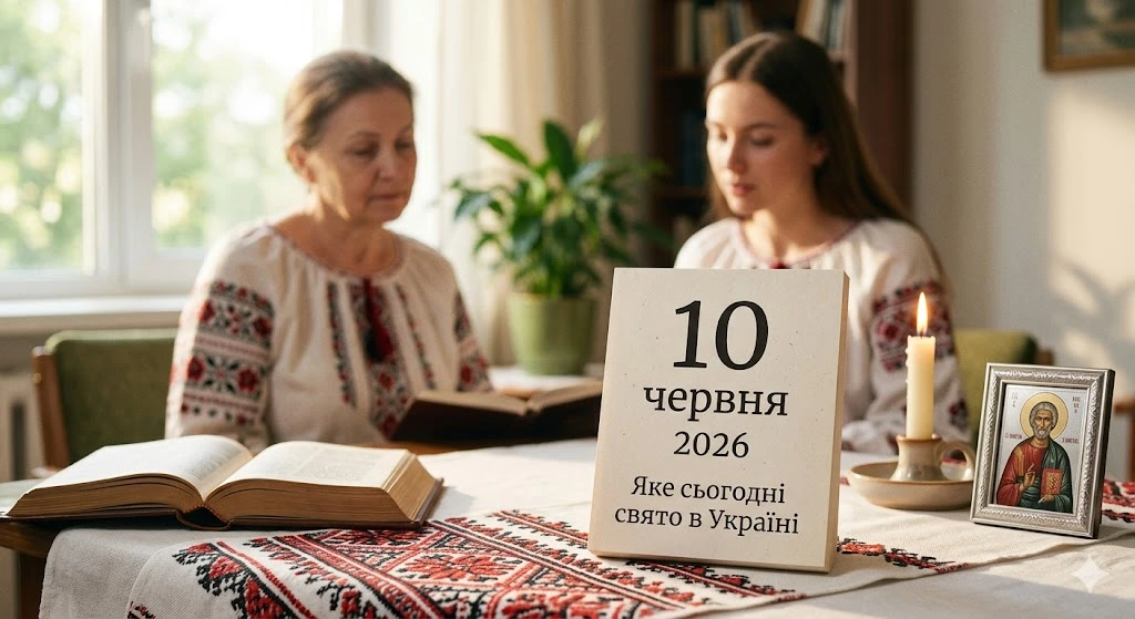 Календарь, икона, свеча, вышиванка
