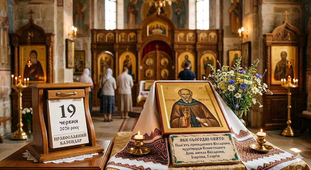 Календар та ікона в храмі