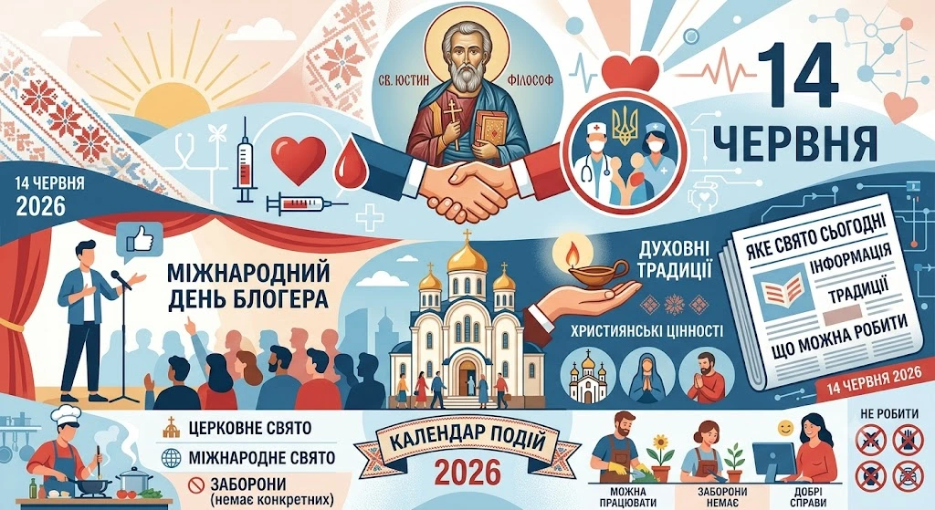 Інфографіка свят 14 червня