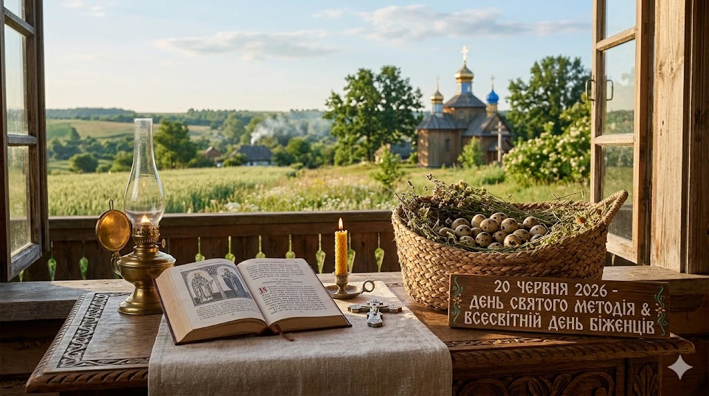 Пасхальний стіл біля вікна
