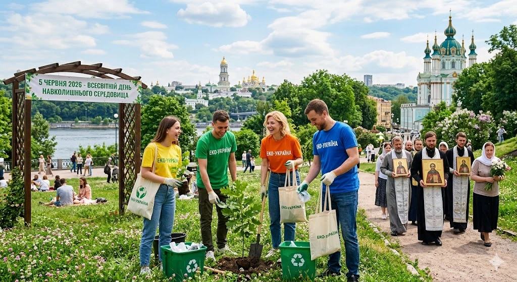 Посадка деревьев в парке