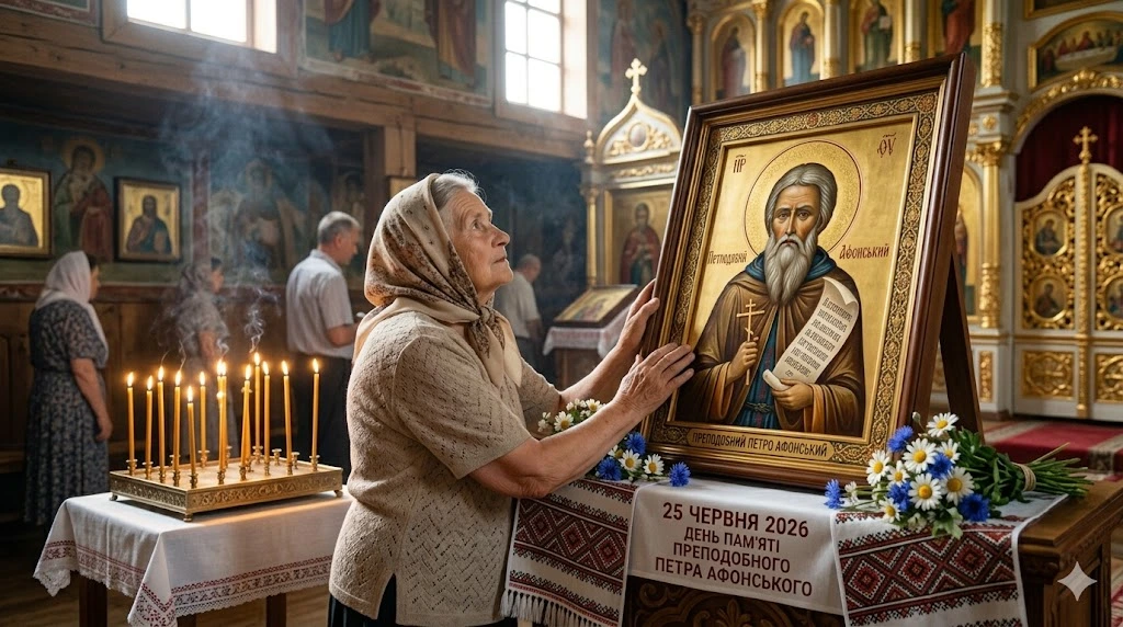 Пожилая женщина с иконой