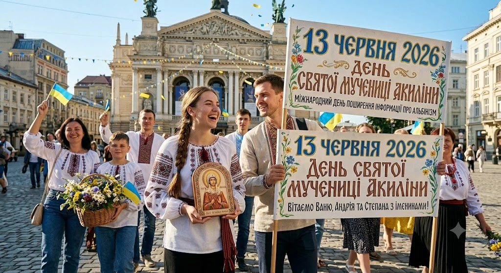Праздничное шествие в Львове