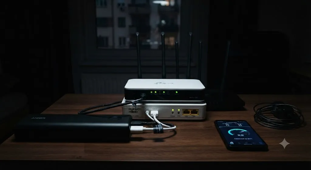 Питание роутера и ONU через USB-кабели