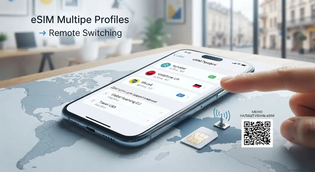 Управление профилями eSIM на смартфоне
