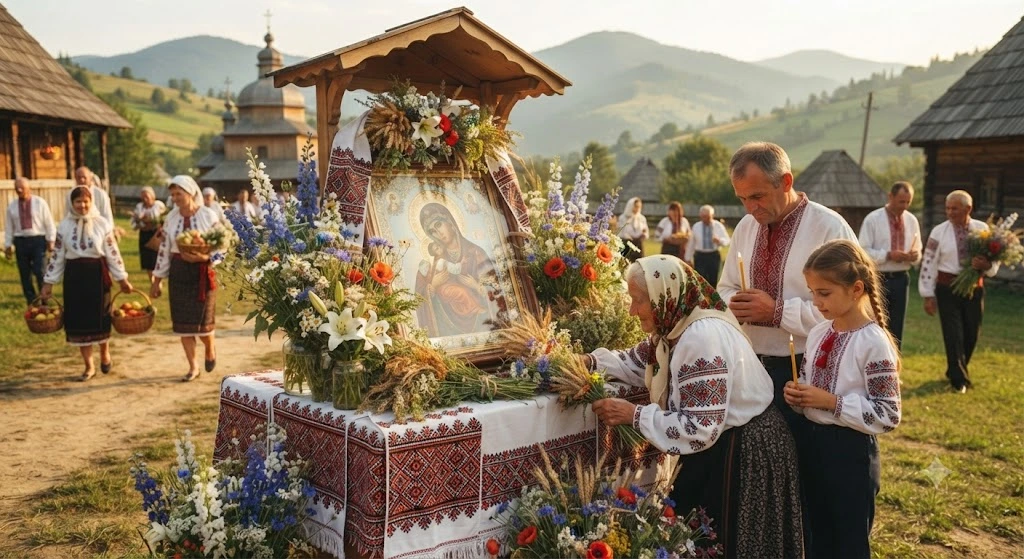 Молебен у иконы в Карпатах