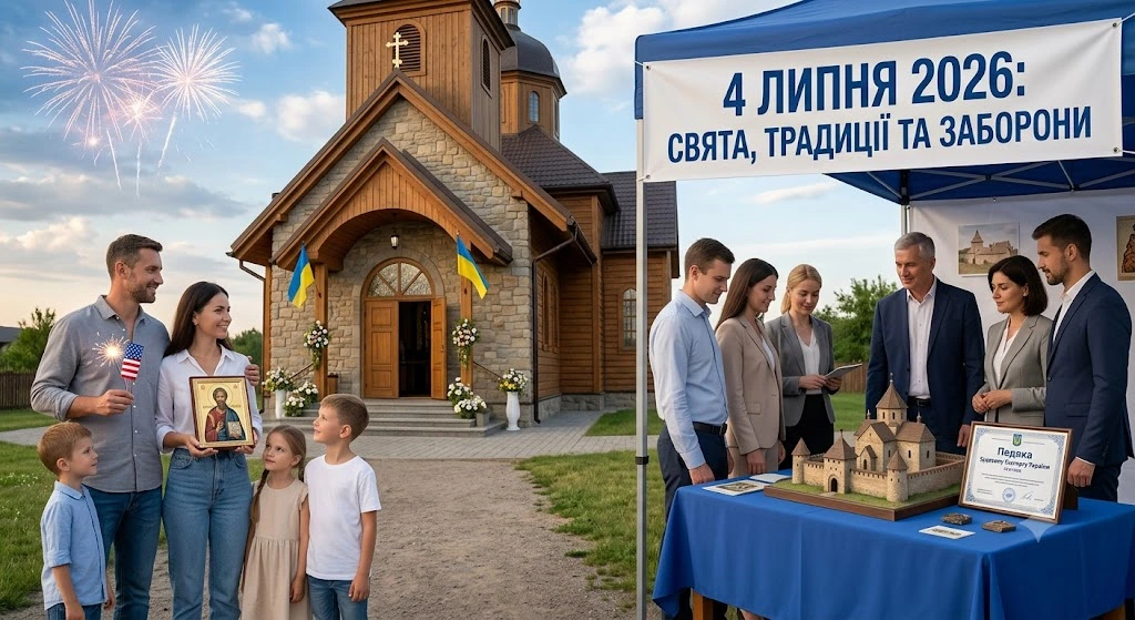 Семья у храма, праздник