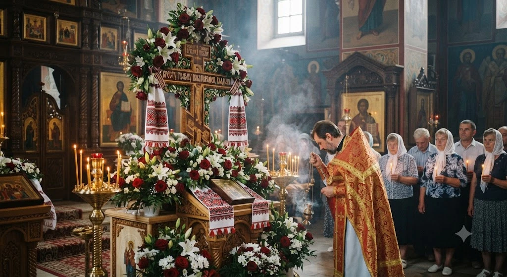 Воздвижение Креста в церкви