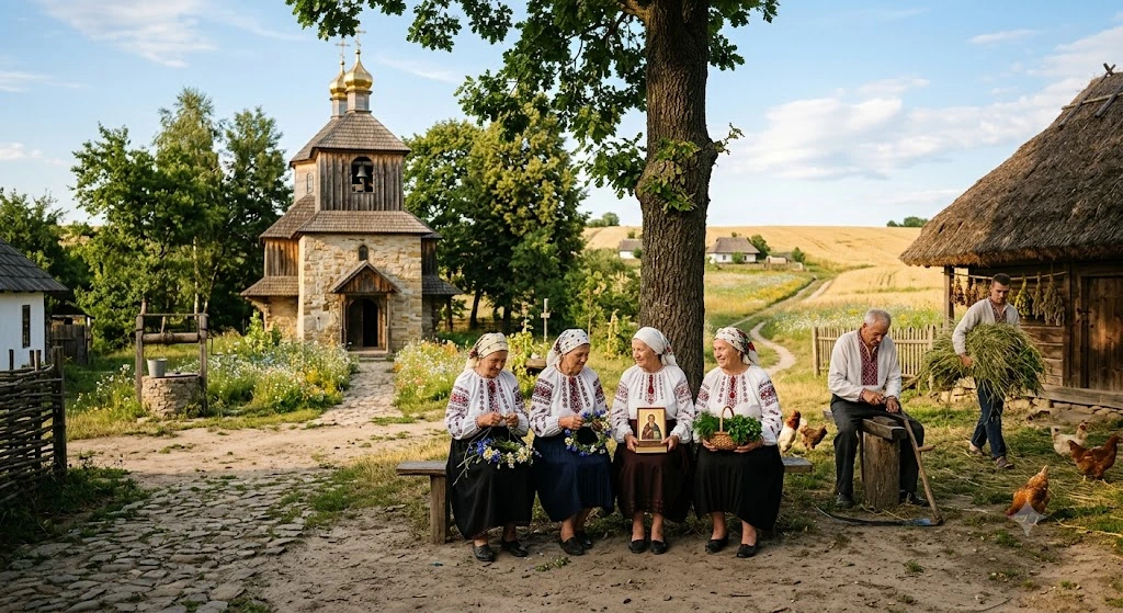 Живописная украинская деревня