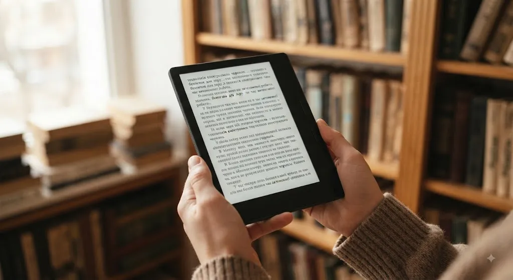 E-Ink ридер в руках