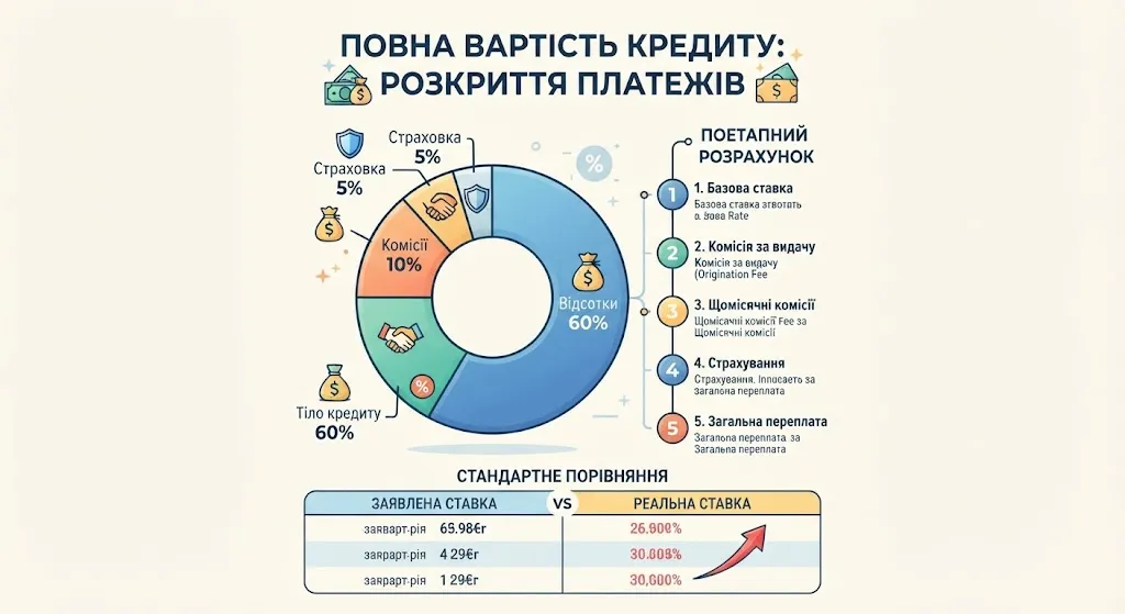 Інфографіка повної вартості кредиту
