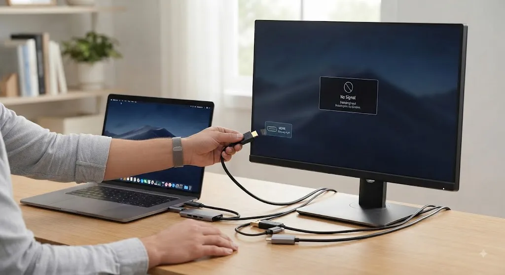 Подключение кабеля HDMI к ноутбуку