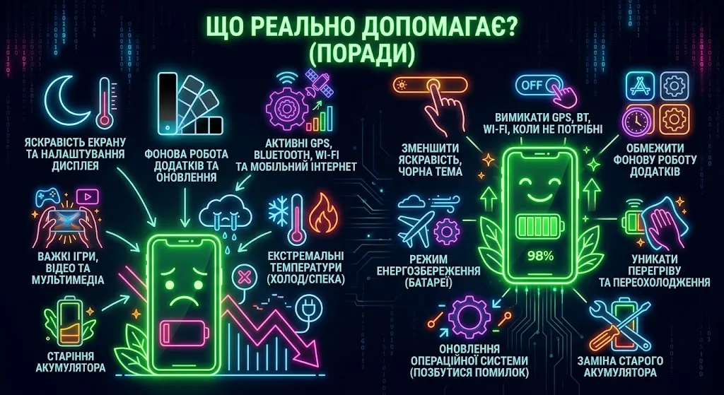 Телефон швидко розряджається